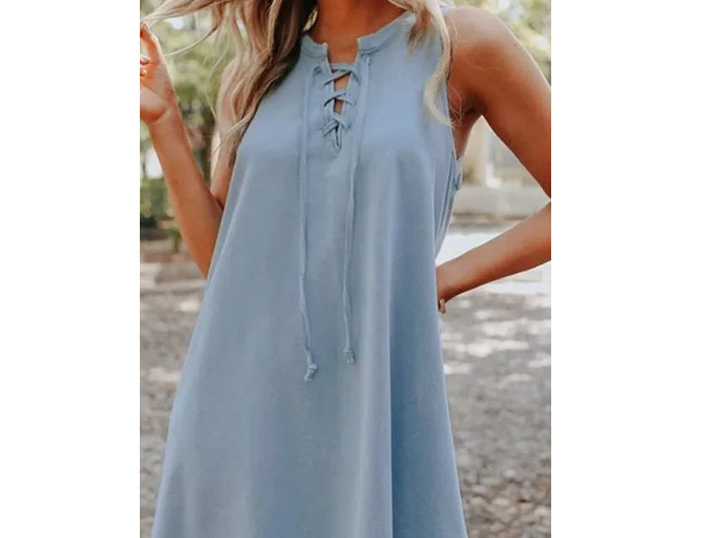 Women's Plain Casual Sleeveless Dresses