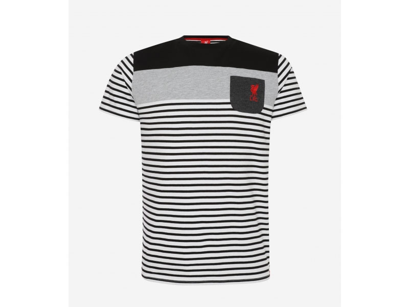 LFC Men's Black/White Striped Pocket Tee