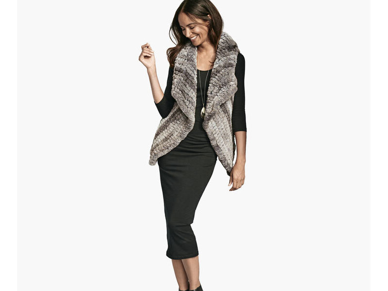 Women's Faux Fur Cascade Vest