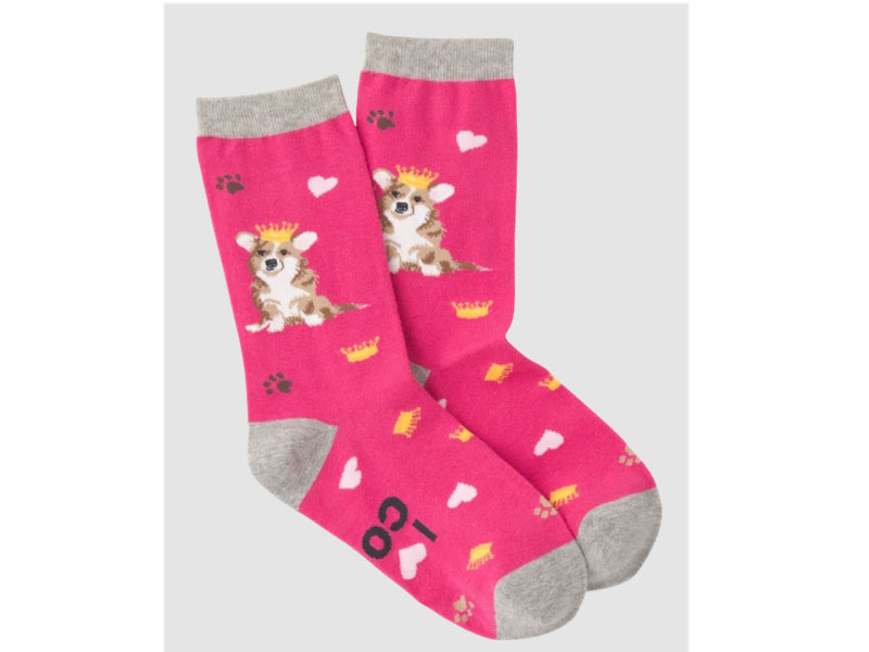 K. Bell Socks Women's Corgi Crew Socks