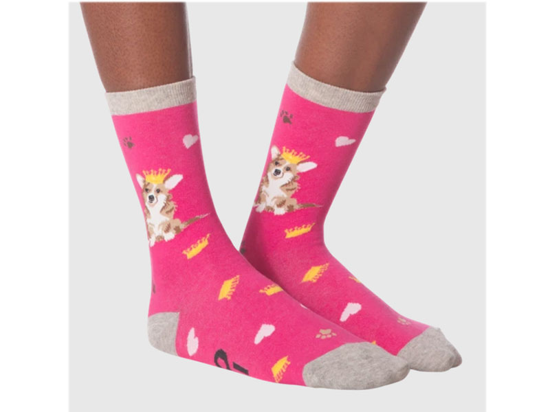 K. Bell Socks Women's Corgi Crew Socks