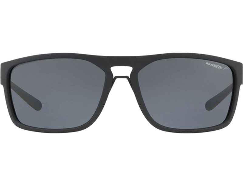 Men's Arnette Brapp Polarized Matte Black Square Sport Sunglasses