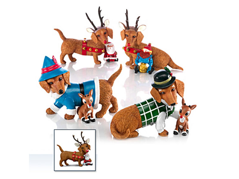 Happy Howl-idays Dachshund Figurine Collection