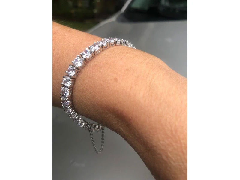 Diamond Veneer Women's Cubic Zirconia CZ Tennis Bracelet