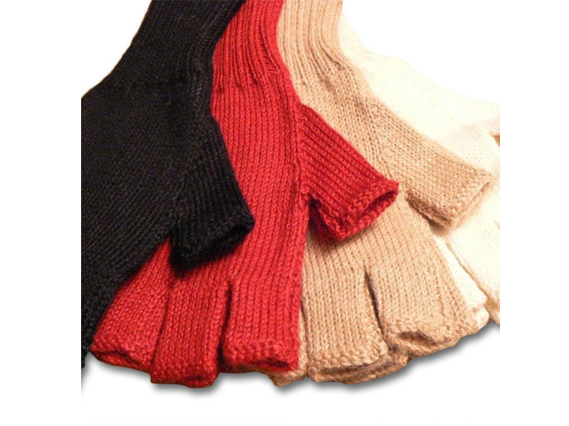 Colorful 100% Alpaca Fingerless Knit Alpaca Gloves