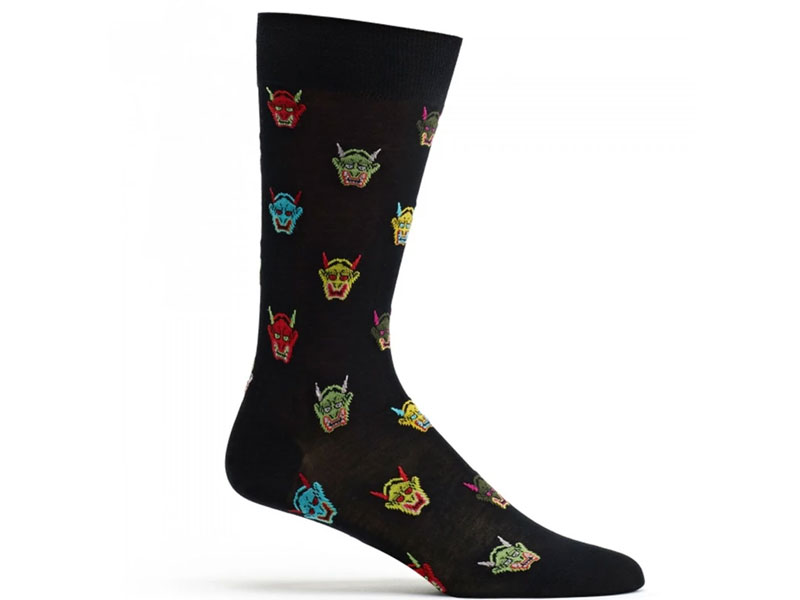 Ozone Men's Hannya Mask Sock