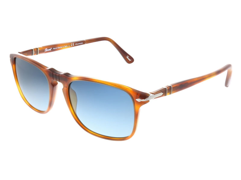 Persol PO 3059S 96/S3 Square Plastic Brown Sunglasses