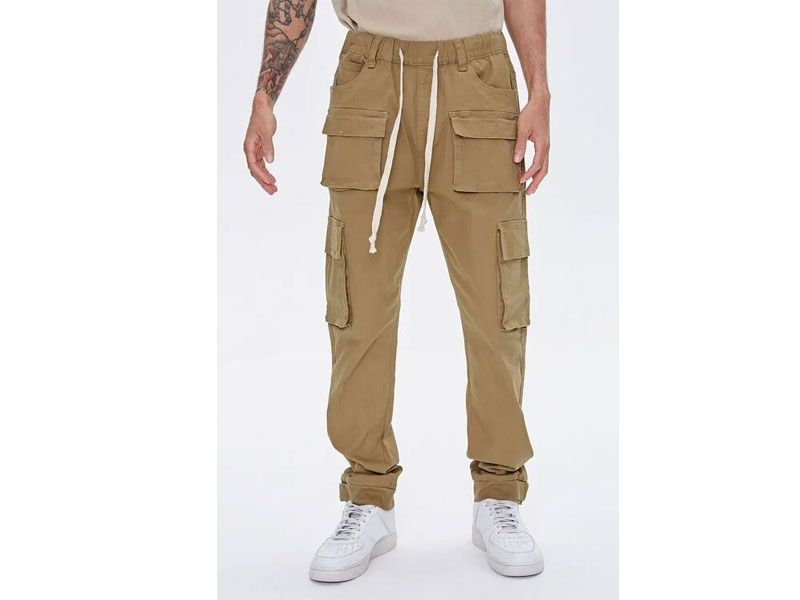 Men's Cuffed Drawstring Cargo Pants