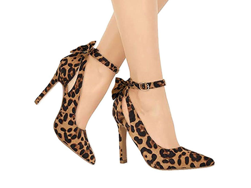 Women's Ankle Strap Heels Pointy Toe Stiletto Heel Pumps