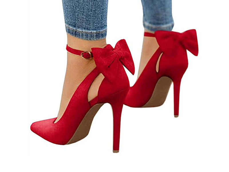 Women's Ankle Strap Heels Pointy Toe Stiletto Heel Pumps