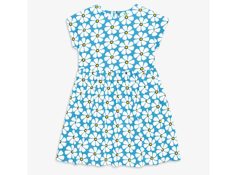 Kid's Backyard Dress In Bold Blooms