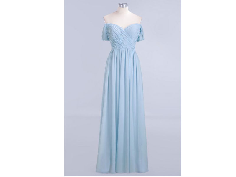 Women's V-Neck Chiffon aline Bridesmaid Dress