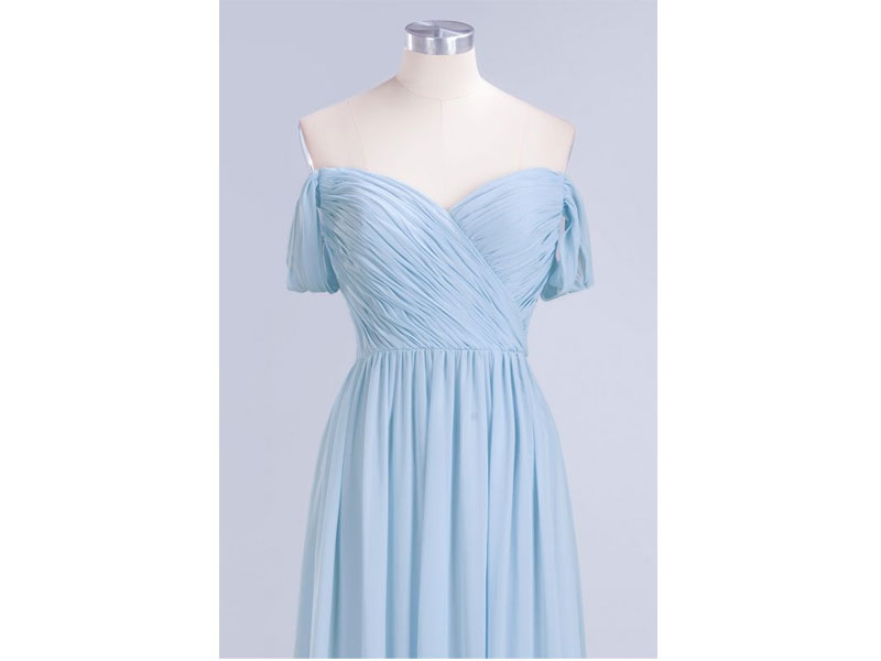 Women's V-Neck Chiffon aline Bridesmaid Dress