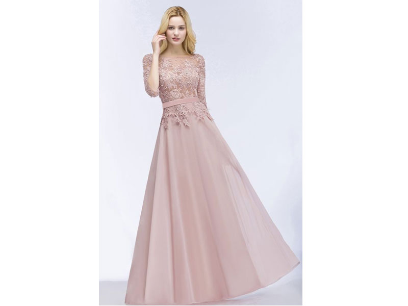 Women's A-line Chiffon Appliques Bridesmaid Dresses