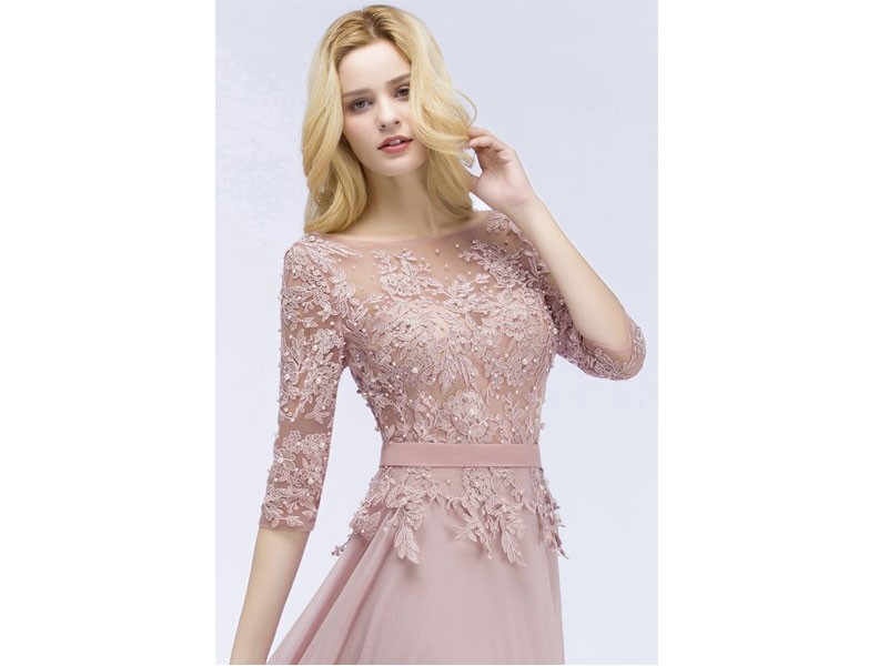 Women's A-line Chiffon Appliques Bridesmaid Dresses