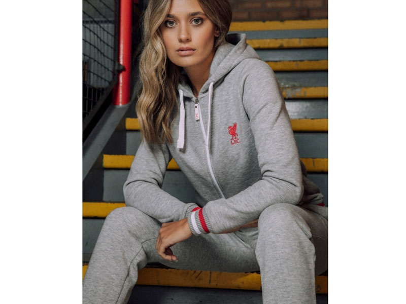 LFC Women's Zip Through Grey Marl Hoody