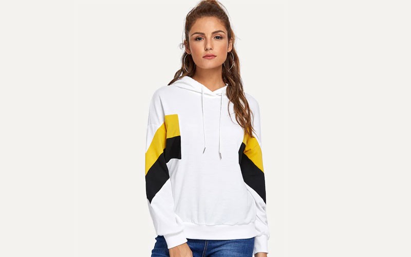 Shein Cut-And-Sew Dolman Sleeve Hoodie