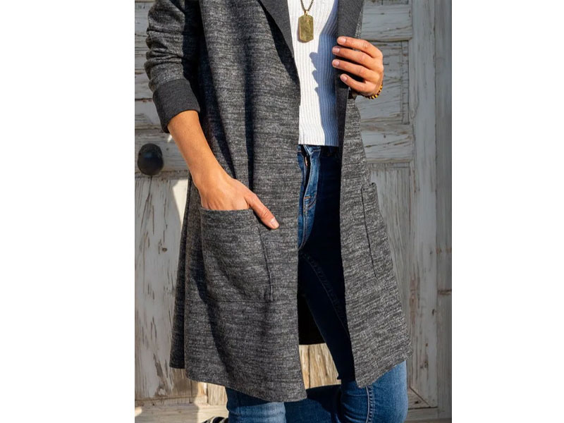 Women's Long Sleeve Shawl Collar Outerwear