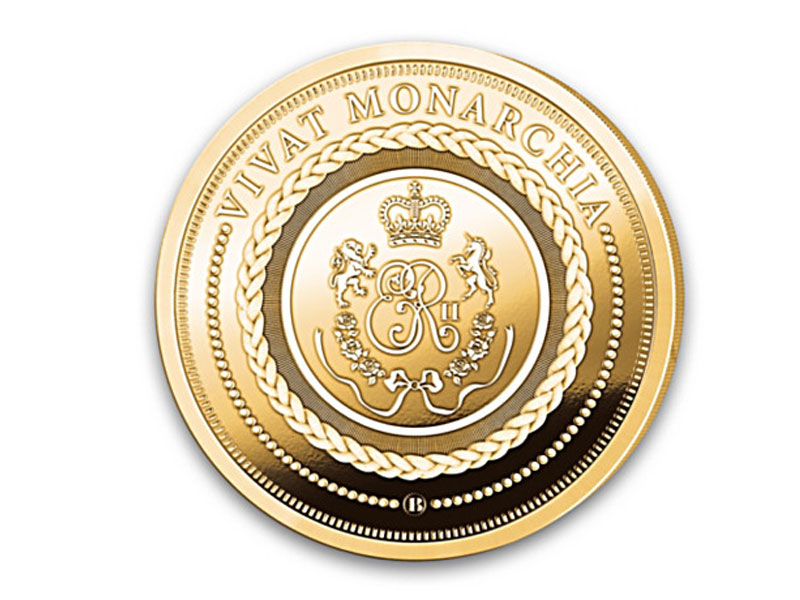 Queen Elizabeth II Proof Coin Collection Plated In 24K Gold