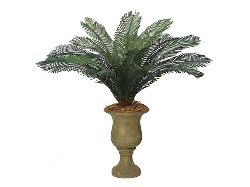 44 inch Outdoor Artificial Cycas Palm Cluster with 18 Fronds