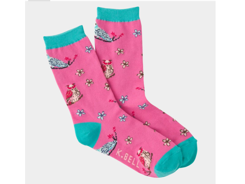 K. Bell Socks Women's Colorful Owls Crew Socks