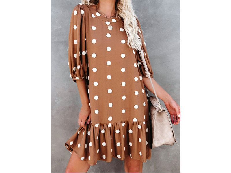 Women's Vintage Half Sleeve Mini Dress