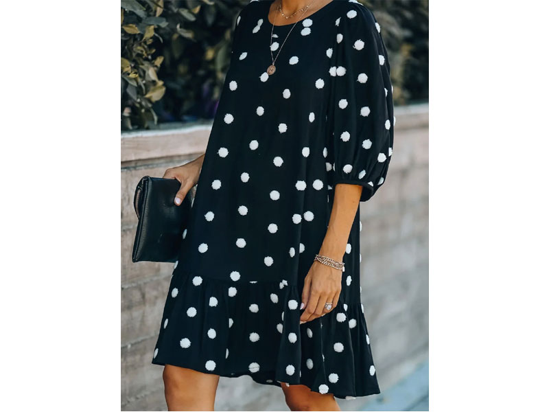 Women's Vintage Half Sleeve Mini Dress