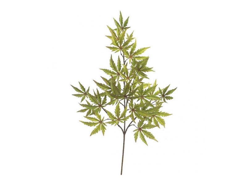 30 inch Artificial Green Japanese Maple Branch (Set of 12)