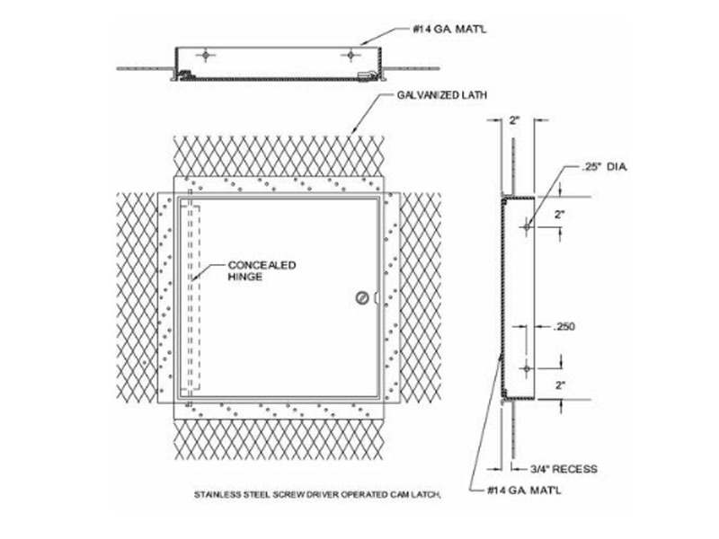 18-x-18 Flush Access Door For Plaster WallsCeilings