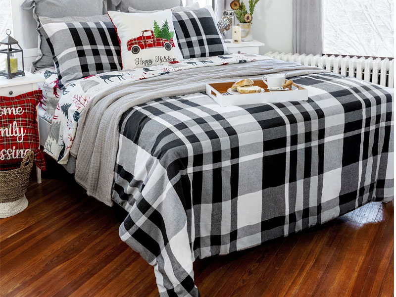 Bedding Bundle Farmhouse Yarn Dyed Plaid Comforter Set