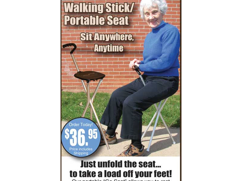 Sport Seat United We Sit Walking Stick Portable Seat