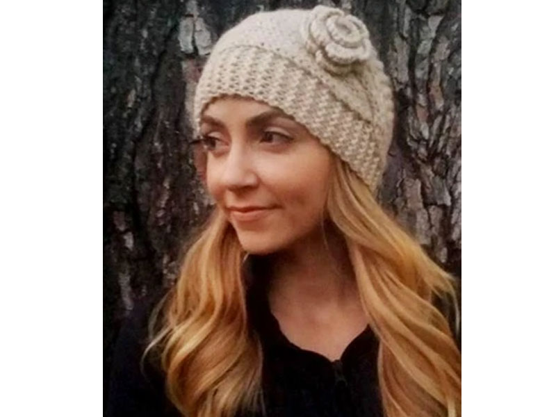 Women's Alpaca Flower Wide Knit Ear Warmer Head Band