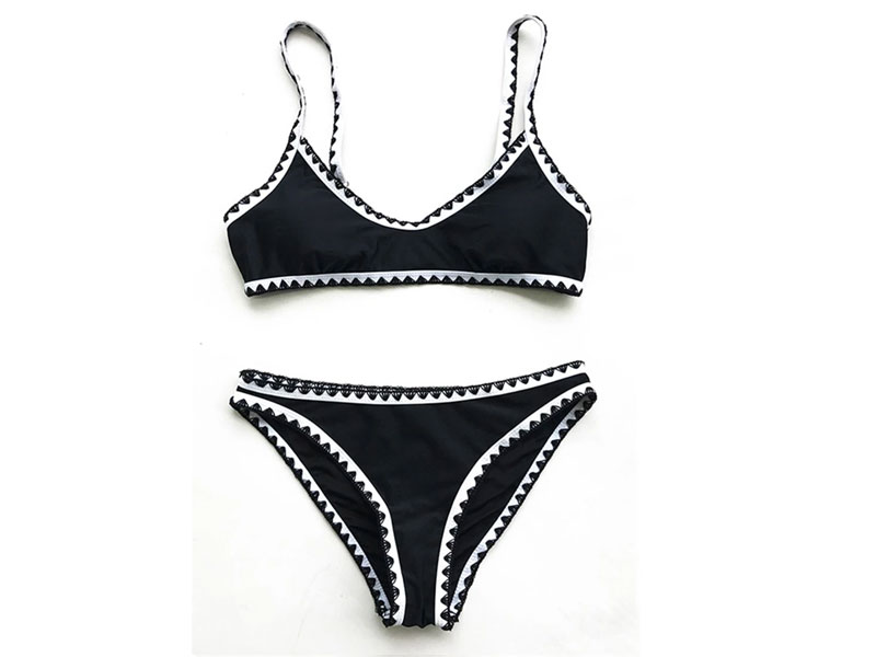 Black And White Crochet Bikini For Women