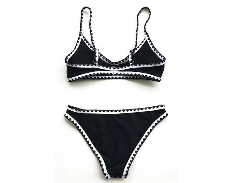 Black And White Crochet Bikini For Women