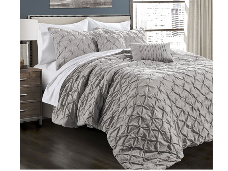 Bedding Bundle Aprile Quilt Set + Ravello Pintuck Comforter Set