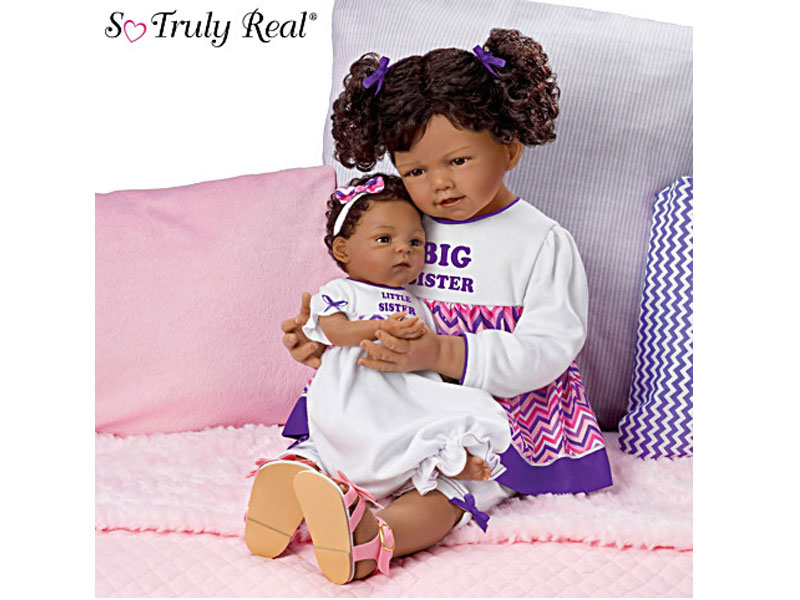 Waltraud Hanl A Sister's Love Poseable Two-Doll Set