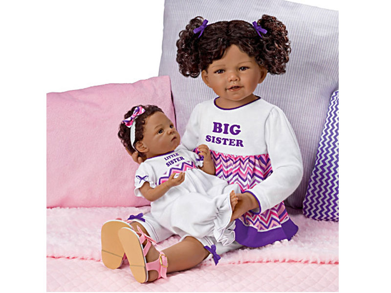 Waltraud Hanl A Sister's Love Poseable Two-Doll Set