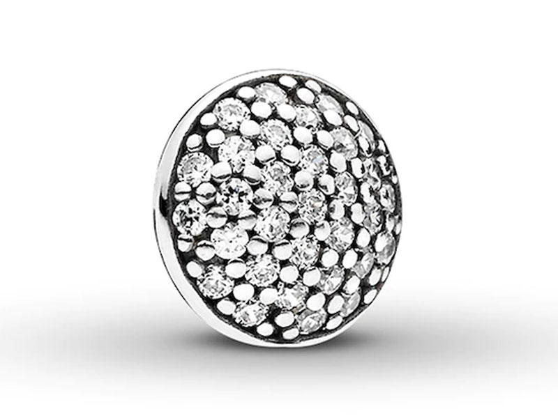 Women's Jared Pandora Petite Locket Charm Dazzling Droplet Sterling Silver