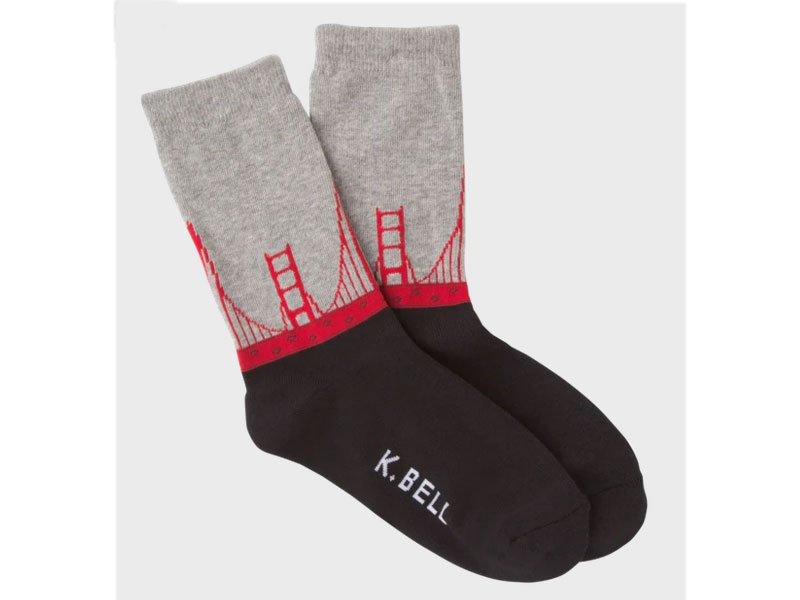 K. Bell Socks Women's Golden Gate Bridge Crew Socks