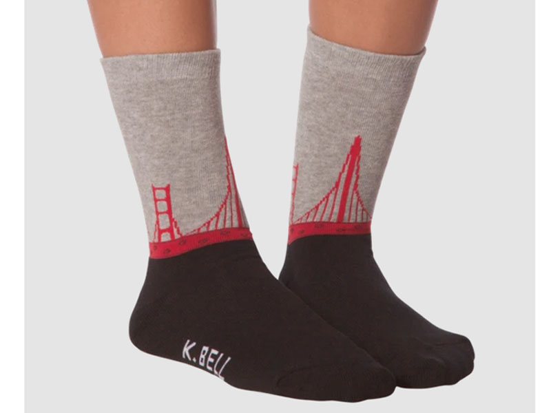 K. Bell Socks Women's Golden Gate Bridge Crew Socks