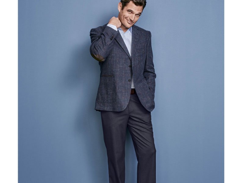 Collection Windowpane Textured Blazer For Men