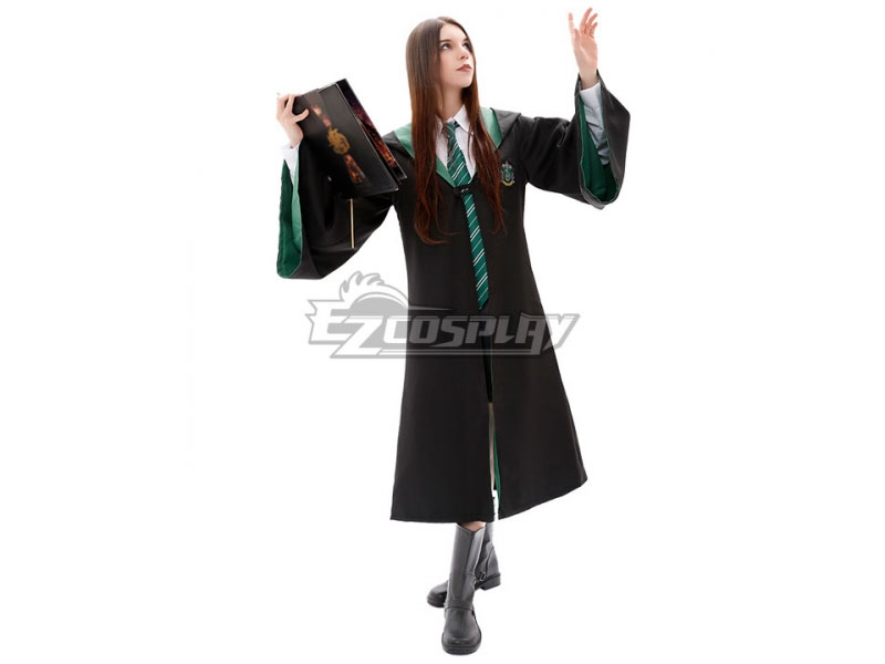 Harry Potter Female Slytherin Robe School Uniform Halloween Cosplay Costume