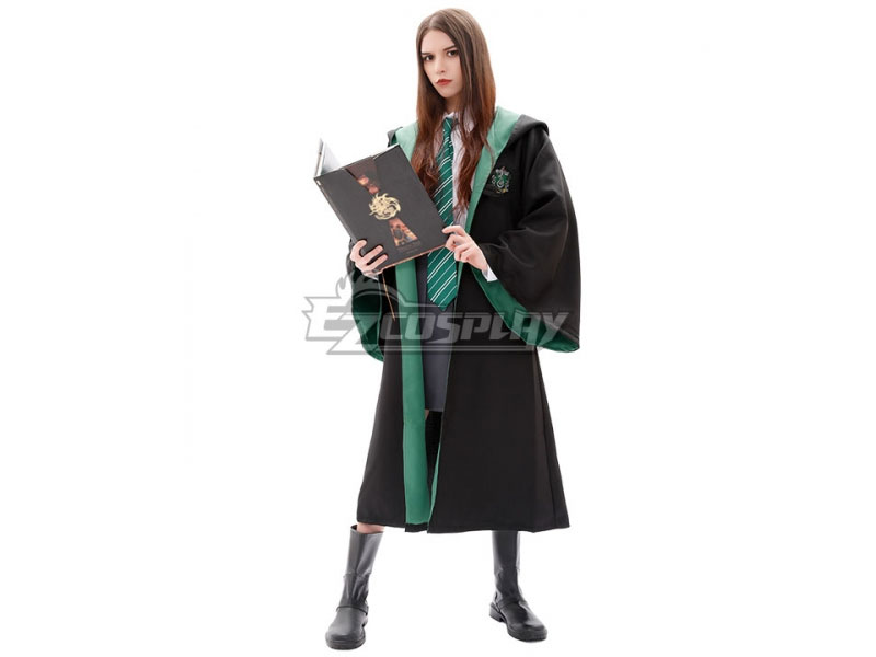 Harry Potter Female Slytherin Robe School Uniform Halloween Cosplay Costume