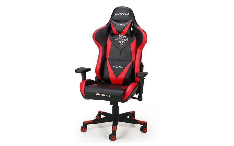 AutoFull Computer Gaming Chair - Adjustable Reclining High-Back PU Leather Swive