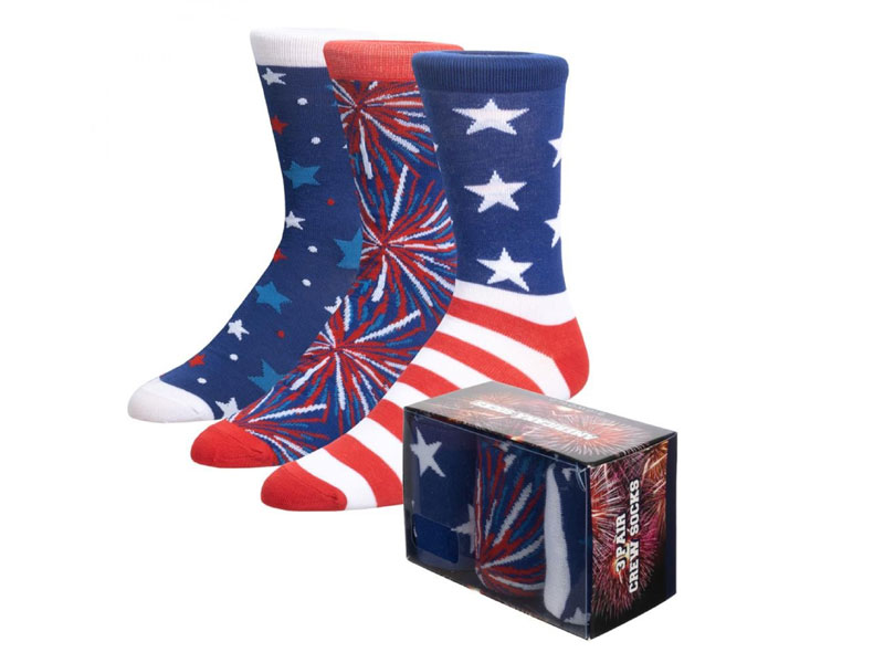 Americana 3-Pair Pack of Crew Socks Box Set