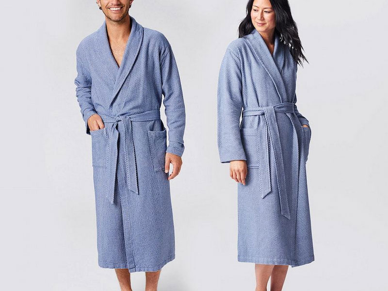 Coyuchi Organic Robe Mediterranean For Men And Women