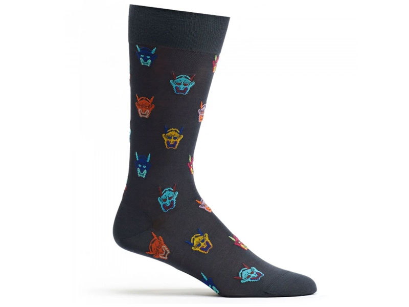 Ozone Men's Hannya Mask Sock