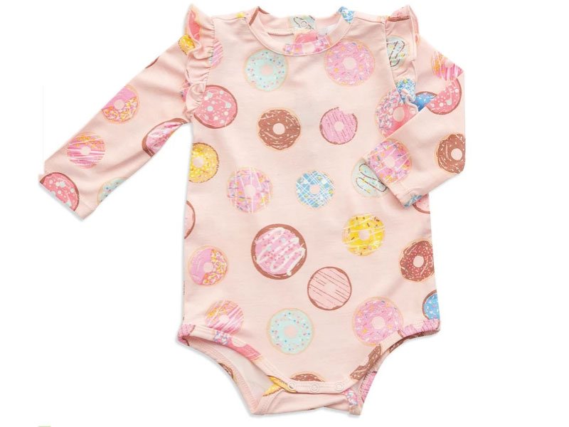 Kid's Angel Dear Ruffle Bodysuit Donuts