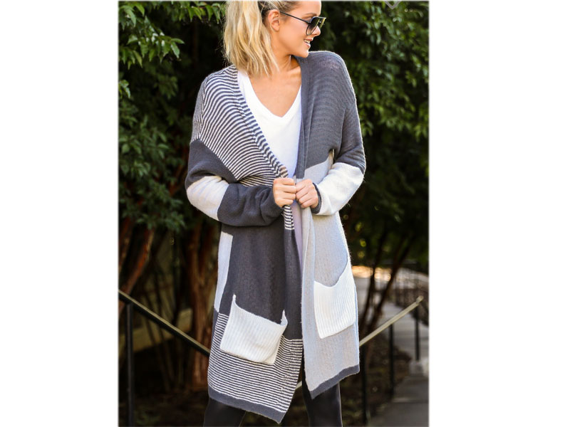 Women's In Your Comfort Zone Grey Multi Cardigan