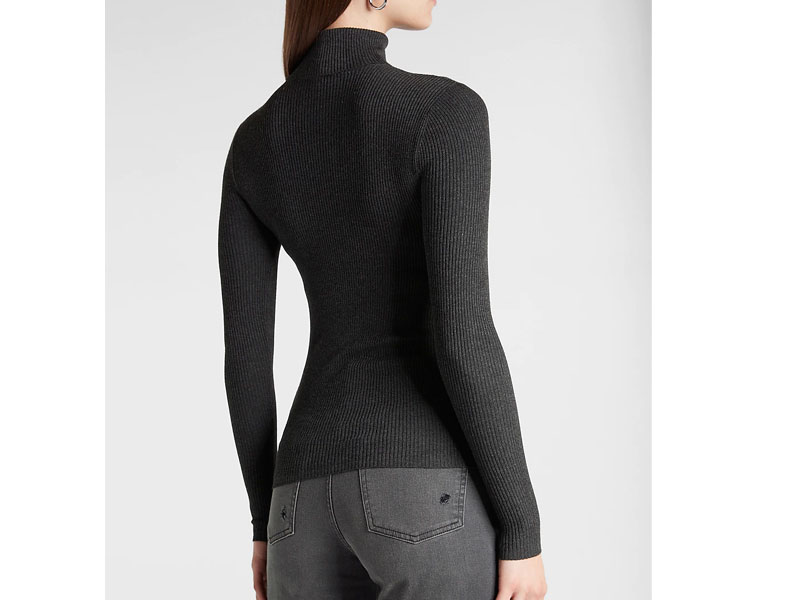 Women's Ribbed Fitted Turtleneck Sweater